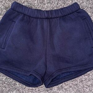 Blue Athletic Shorts with Elastic Waistband and Relaxed Fit